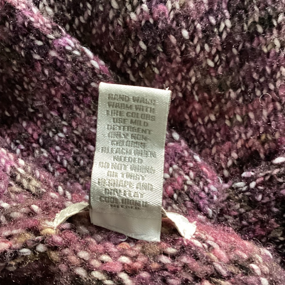 VTG TWEEDS WOMAN PLUS 2X SWEATER SHORT CARDIGAN PLUM SPECKLED - Picture 13 of 13